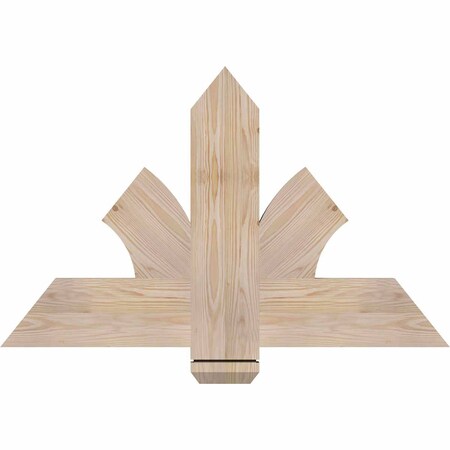 Ekena Millwork Redmond Smooth Timber Gable Bracket, Douglas Fir, 36"W x 23"H x 1 1/2"D x 5 1/2"F, 15/12 Pitch GBW036X23X0206RED00SDF